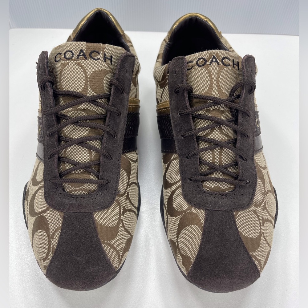 Coach Signature C Jayme Khaki Brown Sneakers, Size 9.5 Shoes - Picture 3 of 9